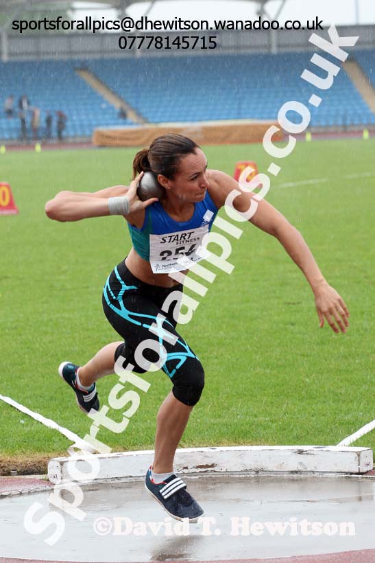 Senior womens shot putt, Northern Championships, Sport City, Manchester. Photo: David T. Hewitson/Sports for All Pics